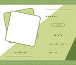 浅绿简约清新名片卡信息卡游戏卡