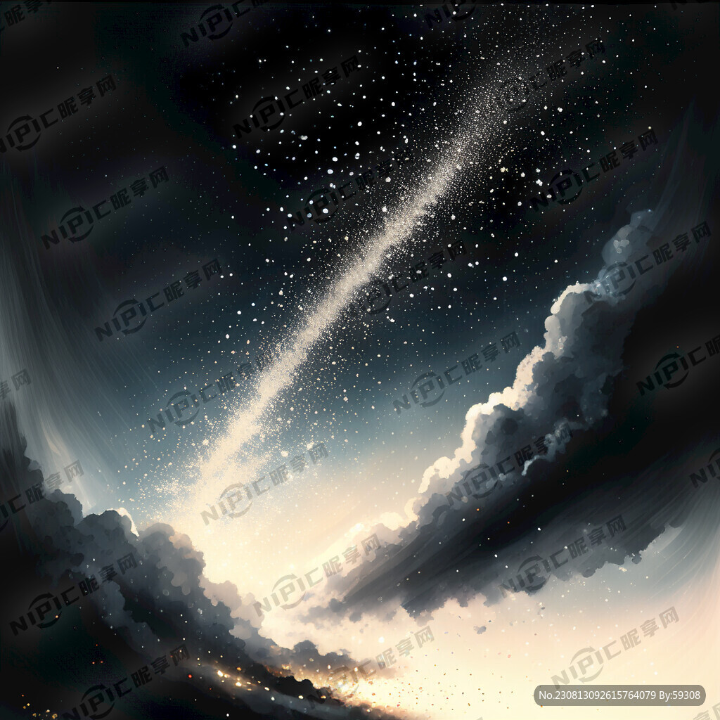 黑色天空有星光閃閃