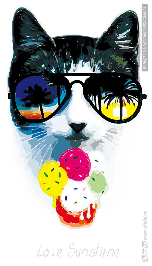 猫猫海边度假