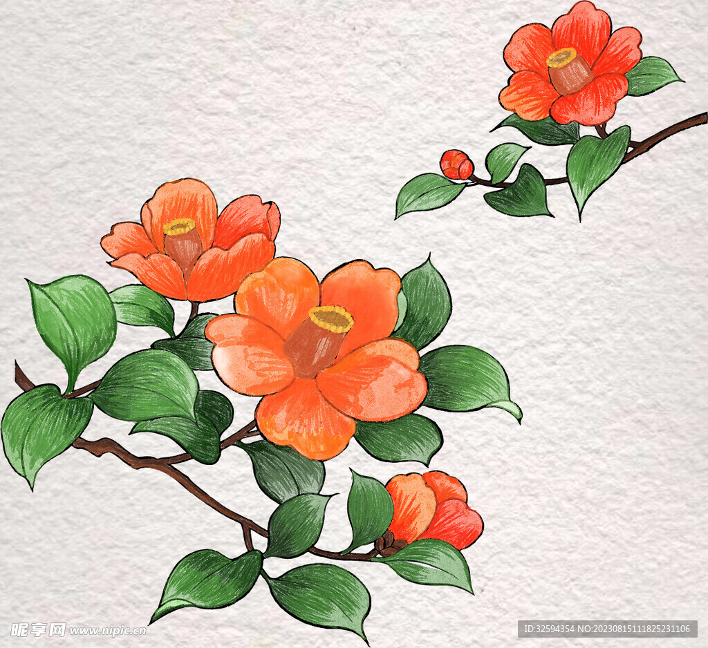 手繪花