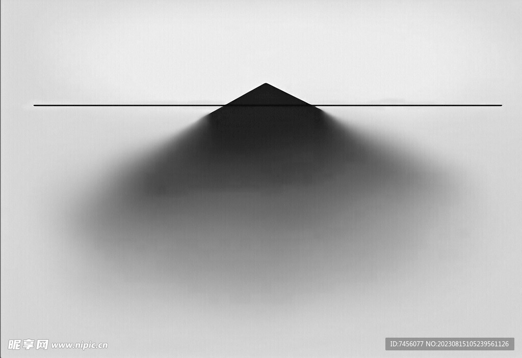 黑白水墨山峰掛畫裝飾畫