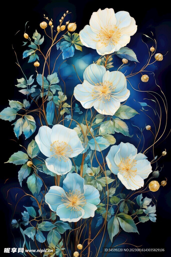 花朵框畫 