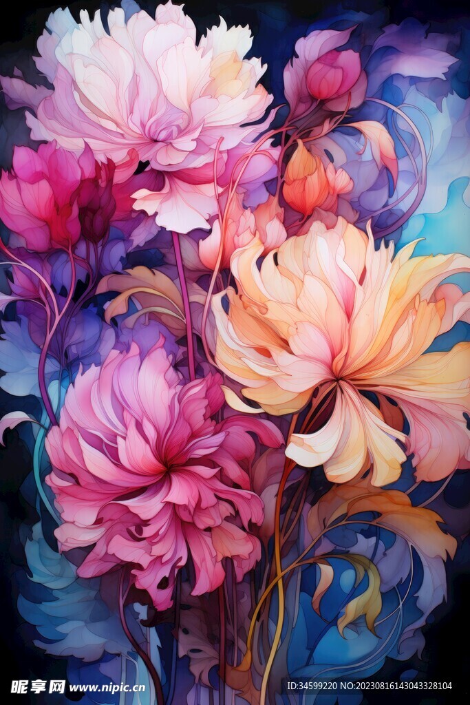 花朵框畫 