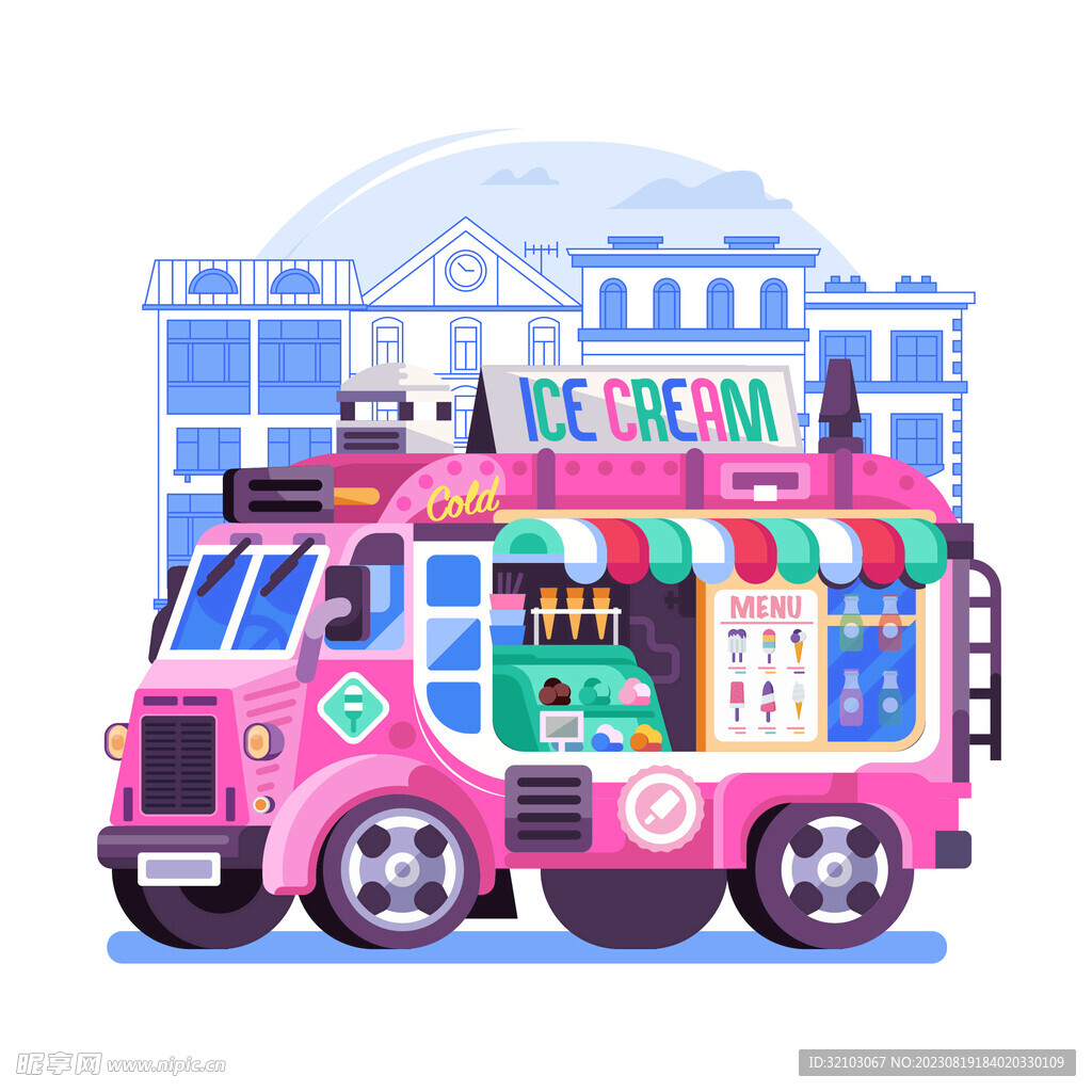 冰淇淋美食车