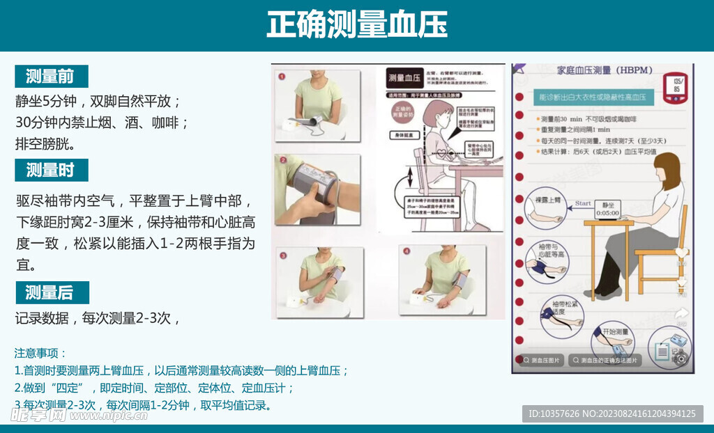 正确测量血压海报