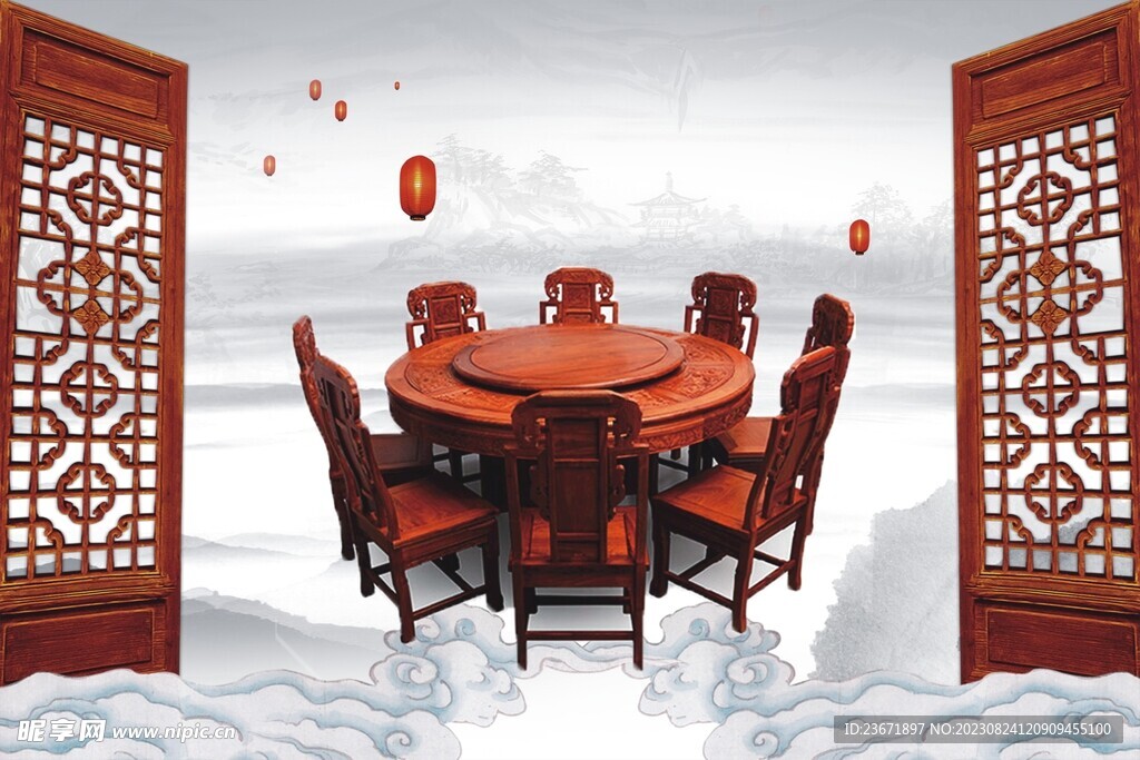 红木餐桌 古典中国
