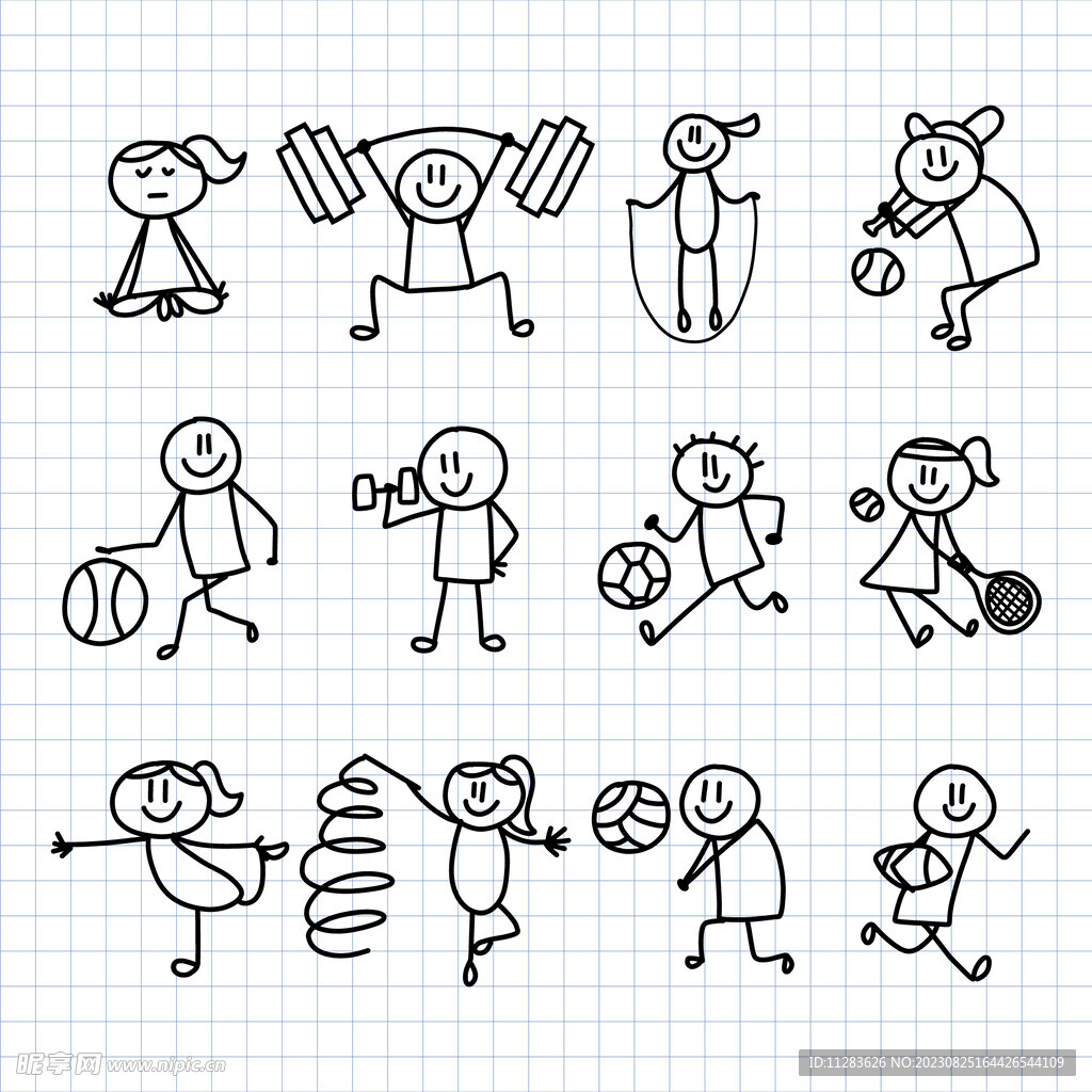 火柴人插畫