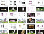 浅色紫色公园视觉形象UI