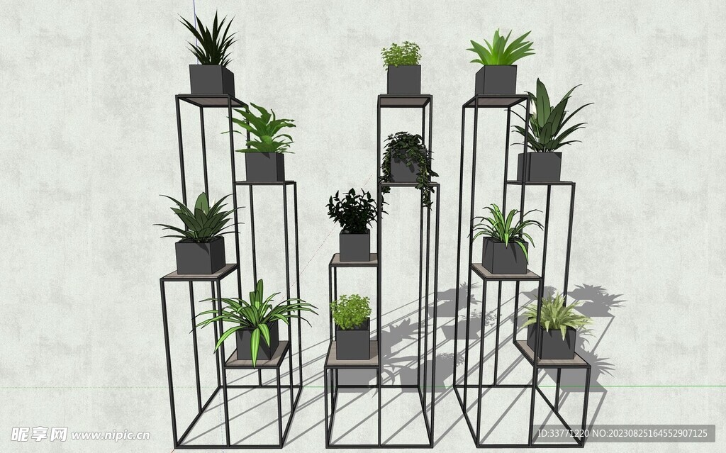 綠色花架模型