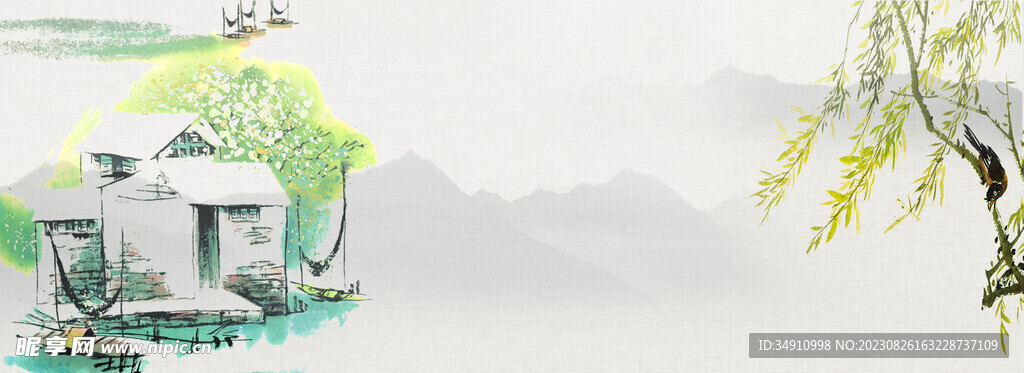 江南清新文藝背景