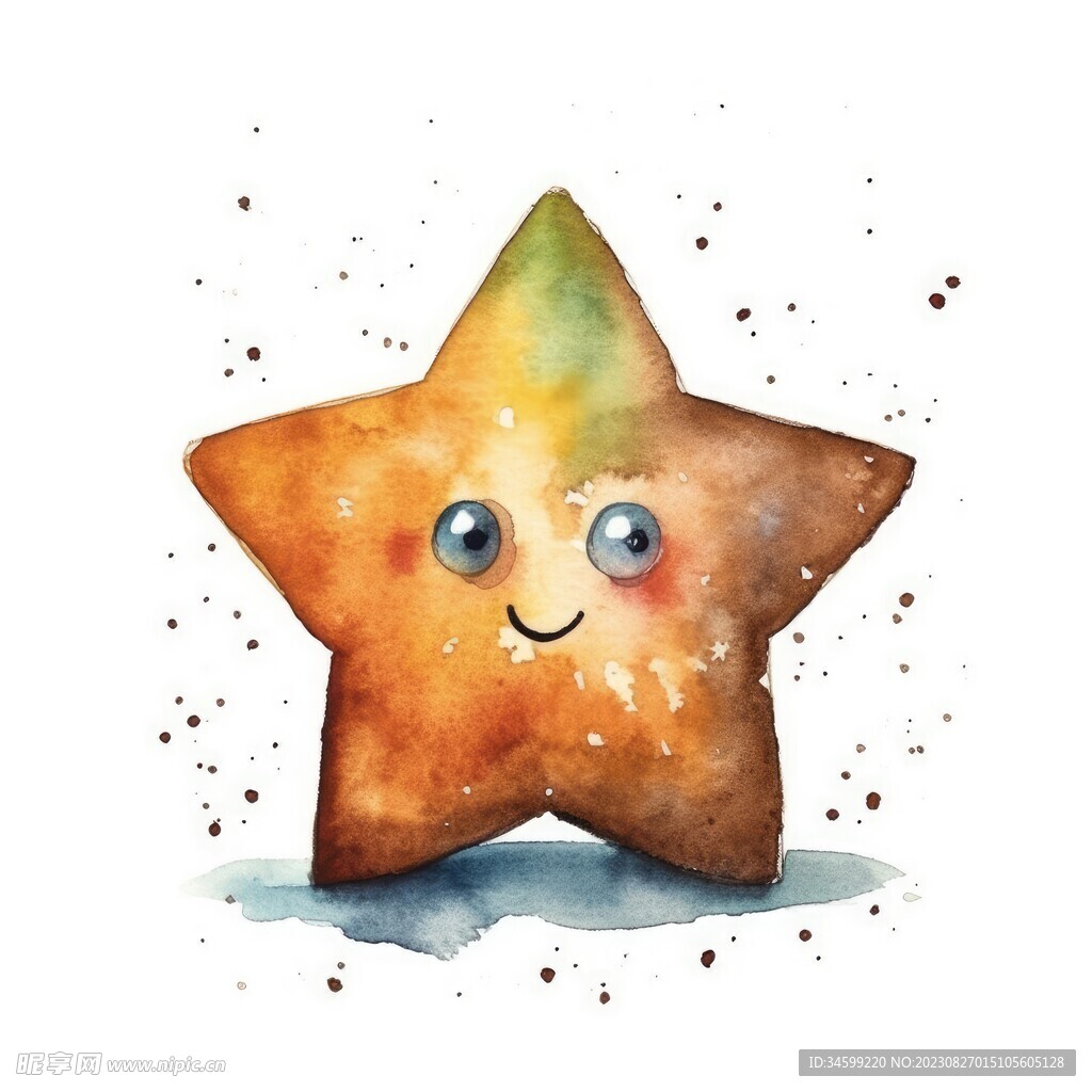 水彩星星 