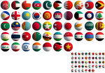 亚洲各国(部分)国旗球