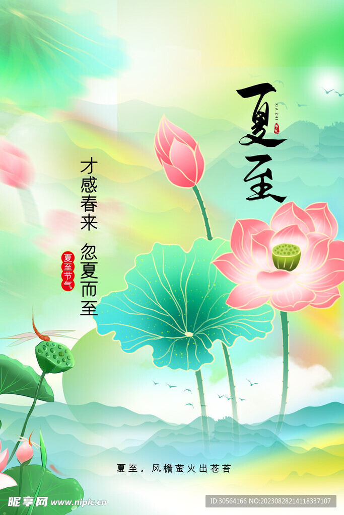 夏至傳統(tǒng)節(jié)氣海報