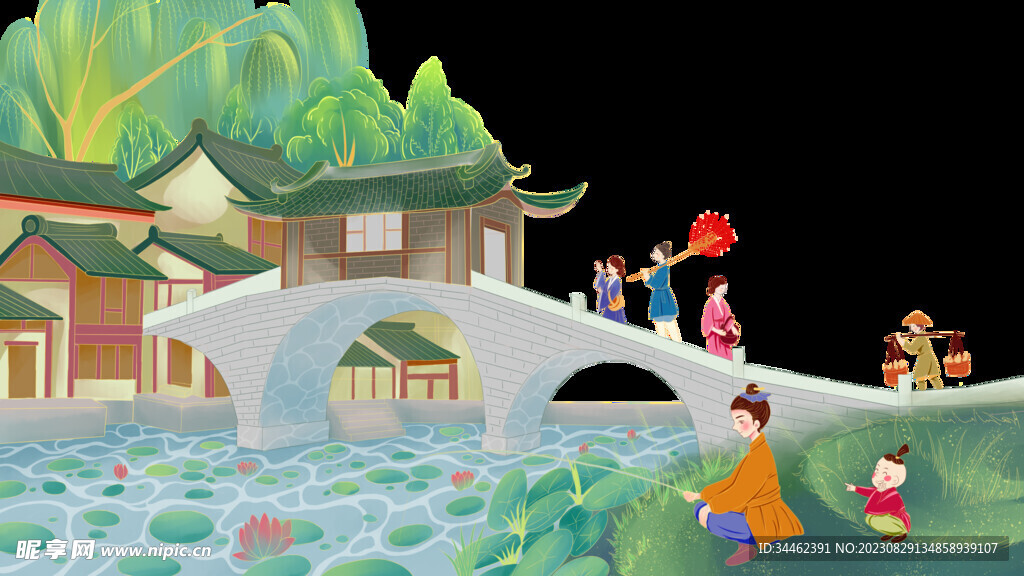 古風人物建筑