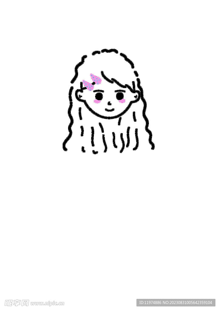 簡筆女孩