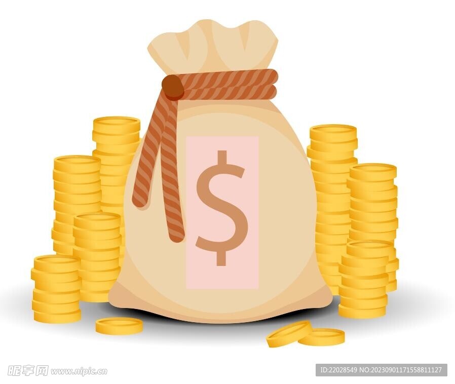 卡通金幣財富