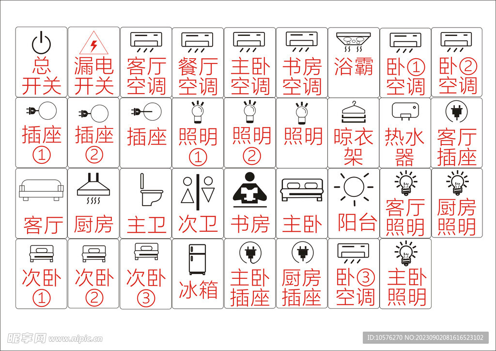 電柜開關(guān)標(biāo)簽