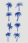 蓝色矢量椰子树