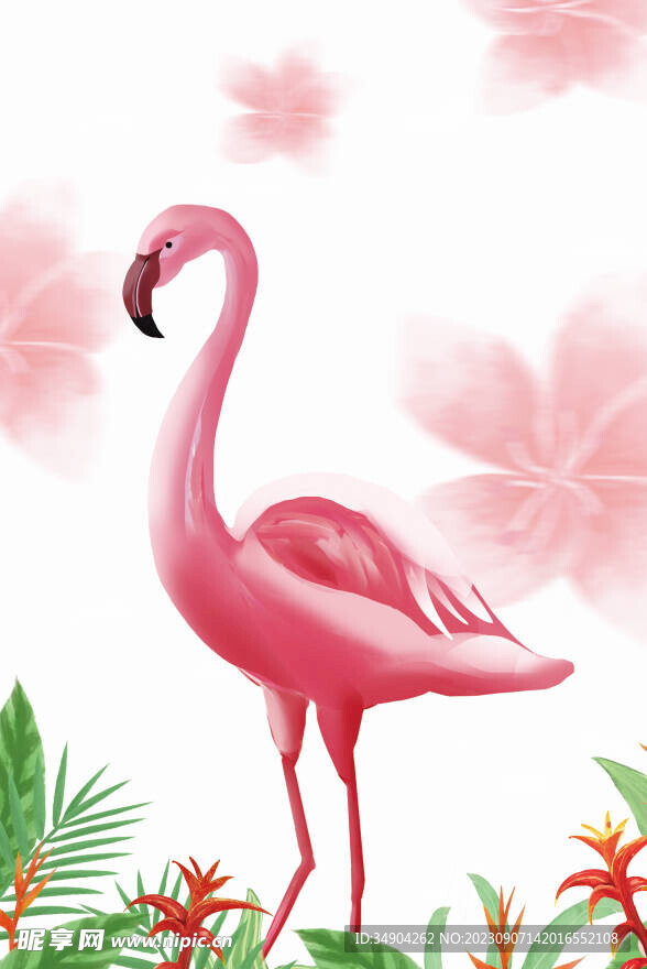 火烈鳥裝飾畫
