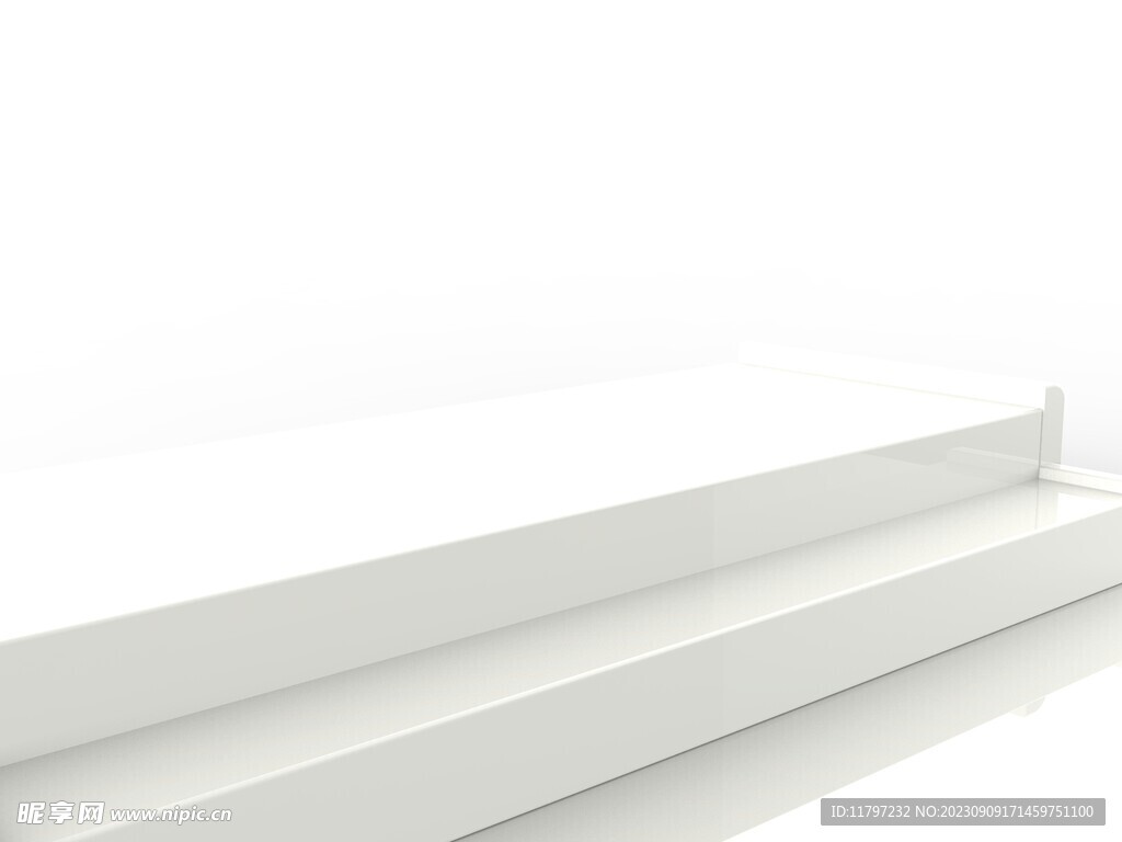 白色阶梯3D展台背景