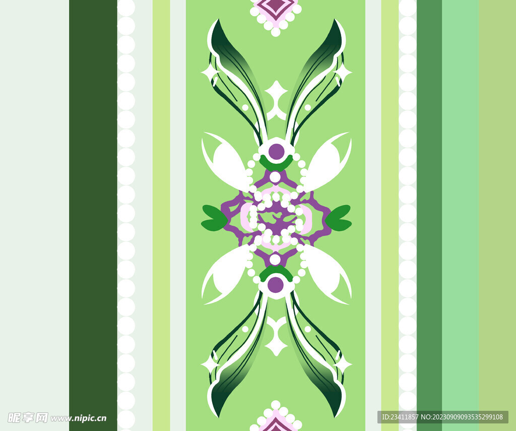 條子 裙擺 鏡像花