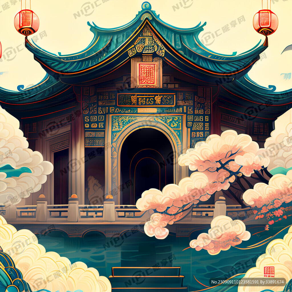 新中式古典背景