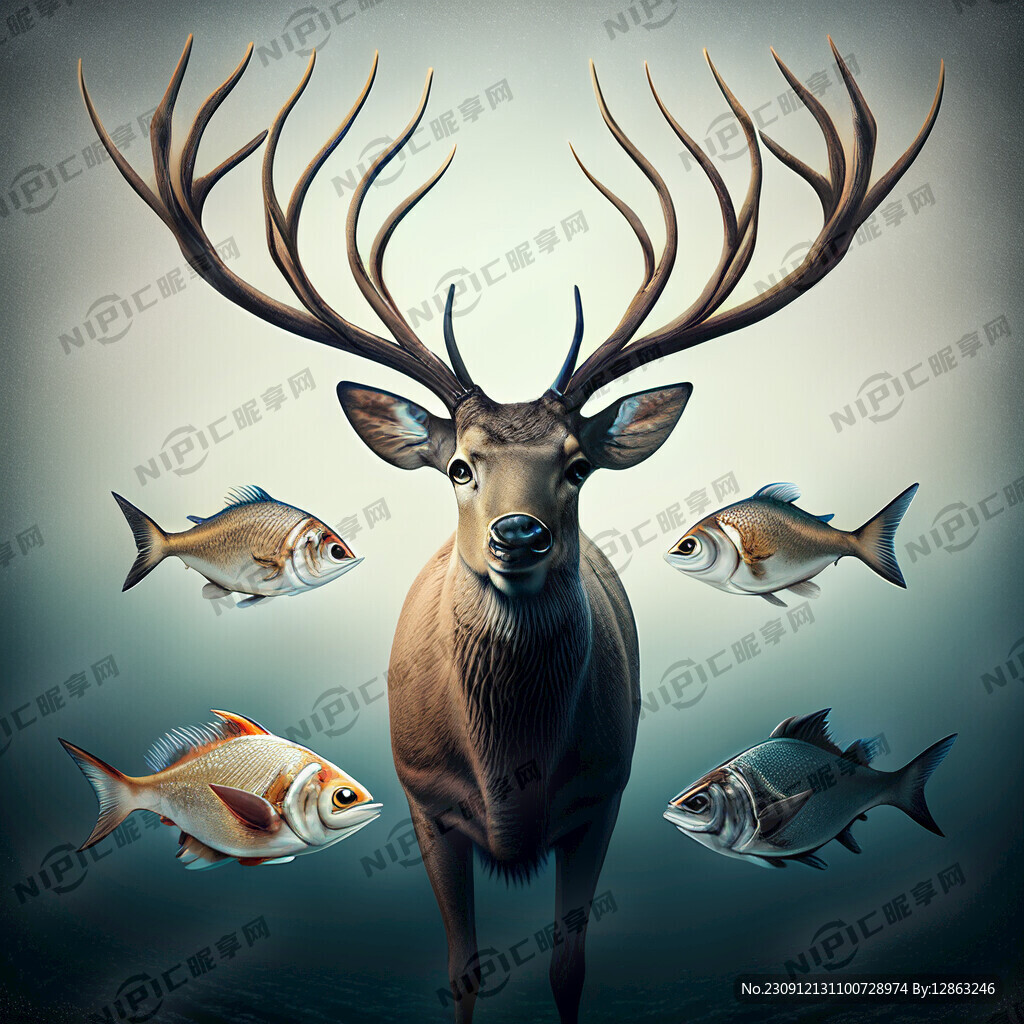 鹿和魚