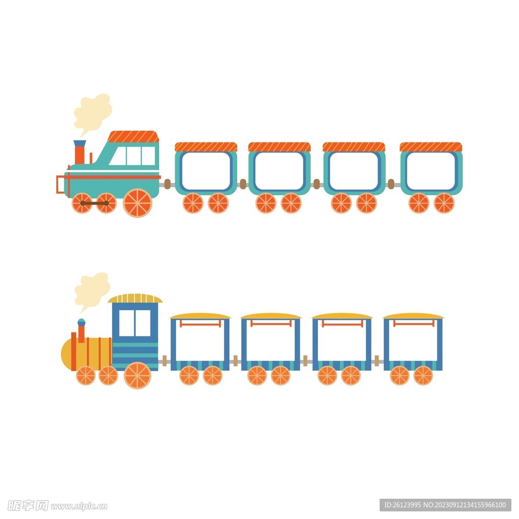 卡通小火車照片墻