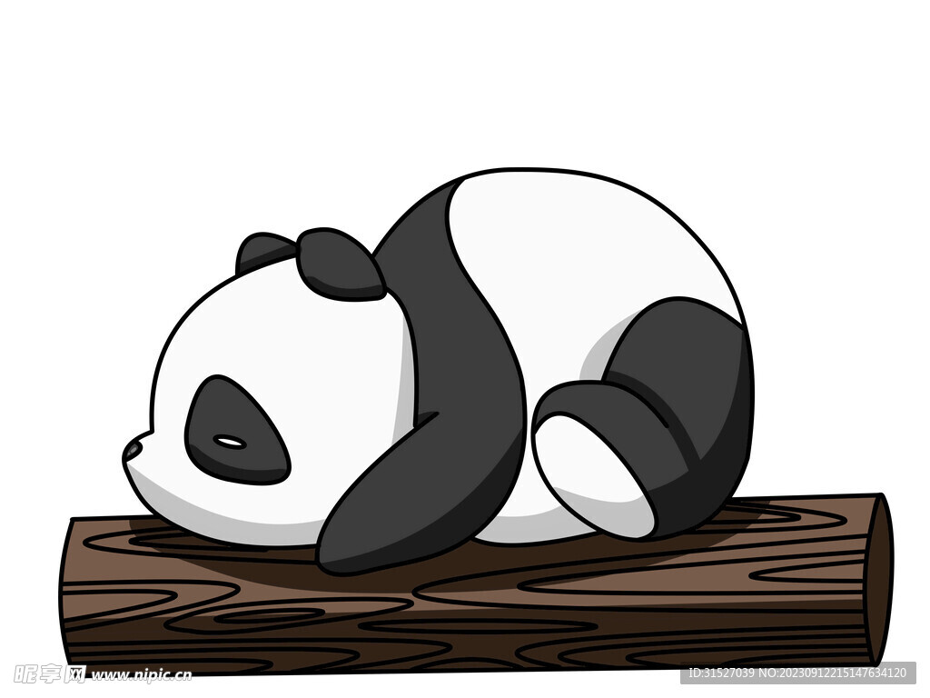 趴在樹(shù)枝上的熊貓