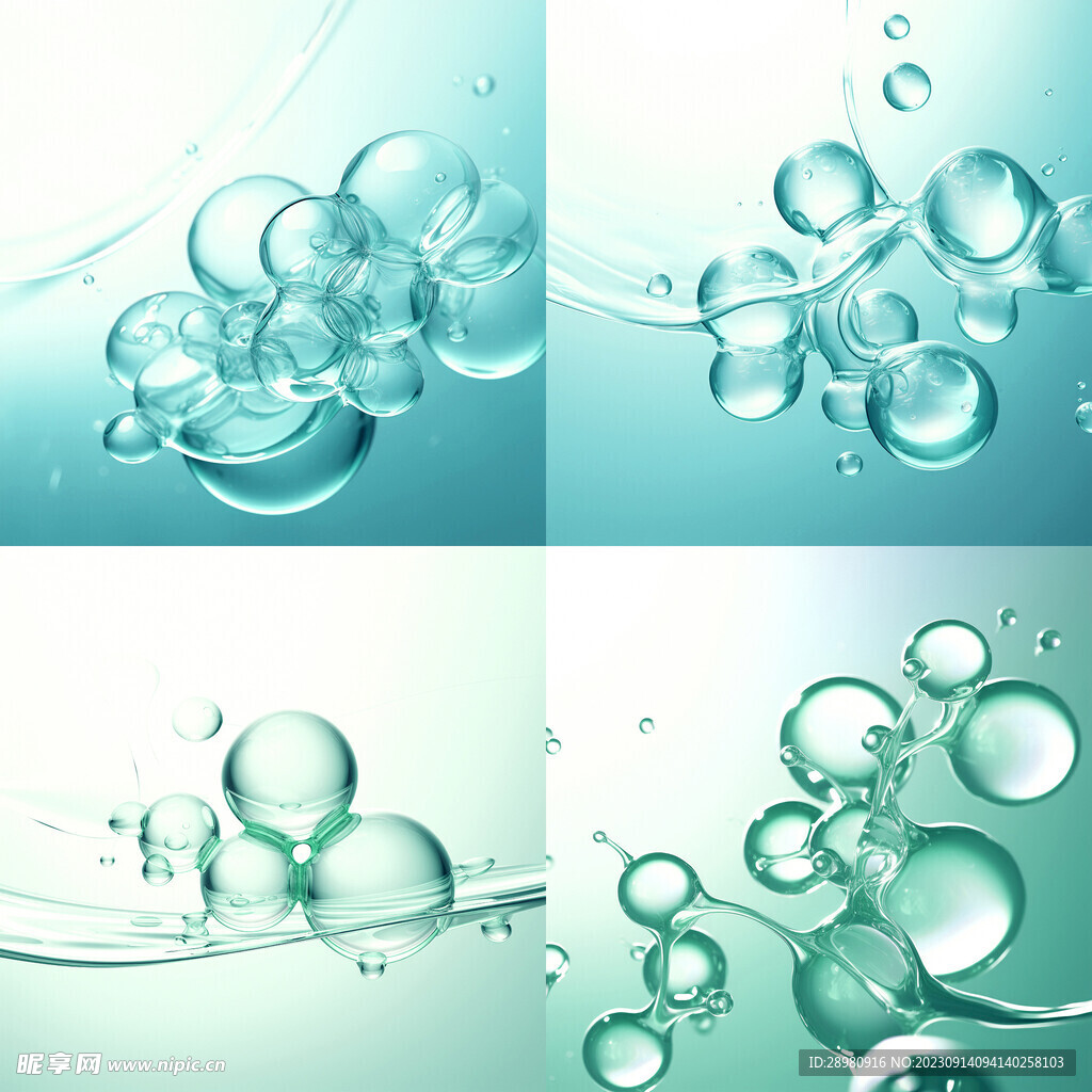 水珠分子科技元素