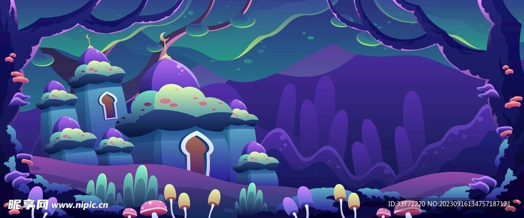 紫色梦幻城堡