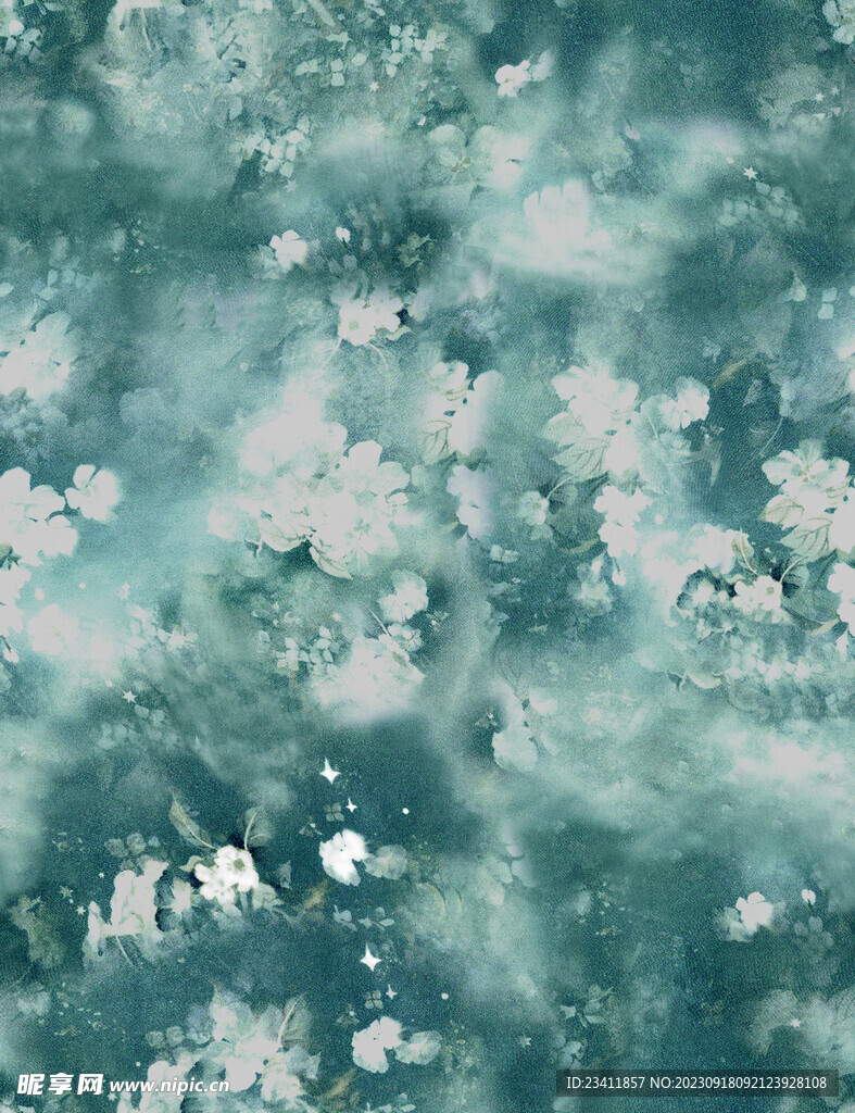 水墨花 扎染