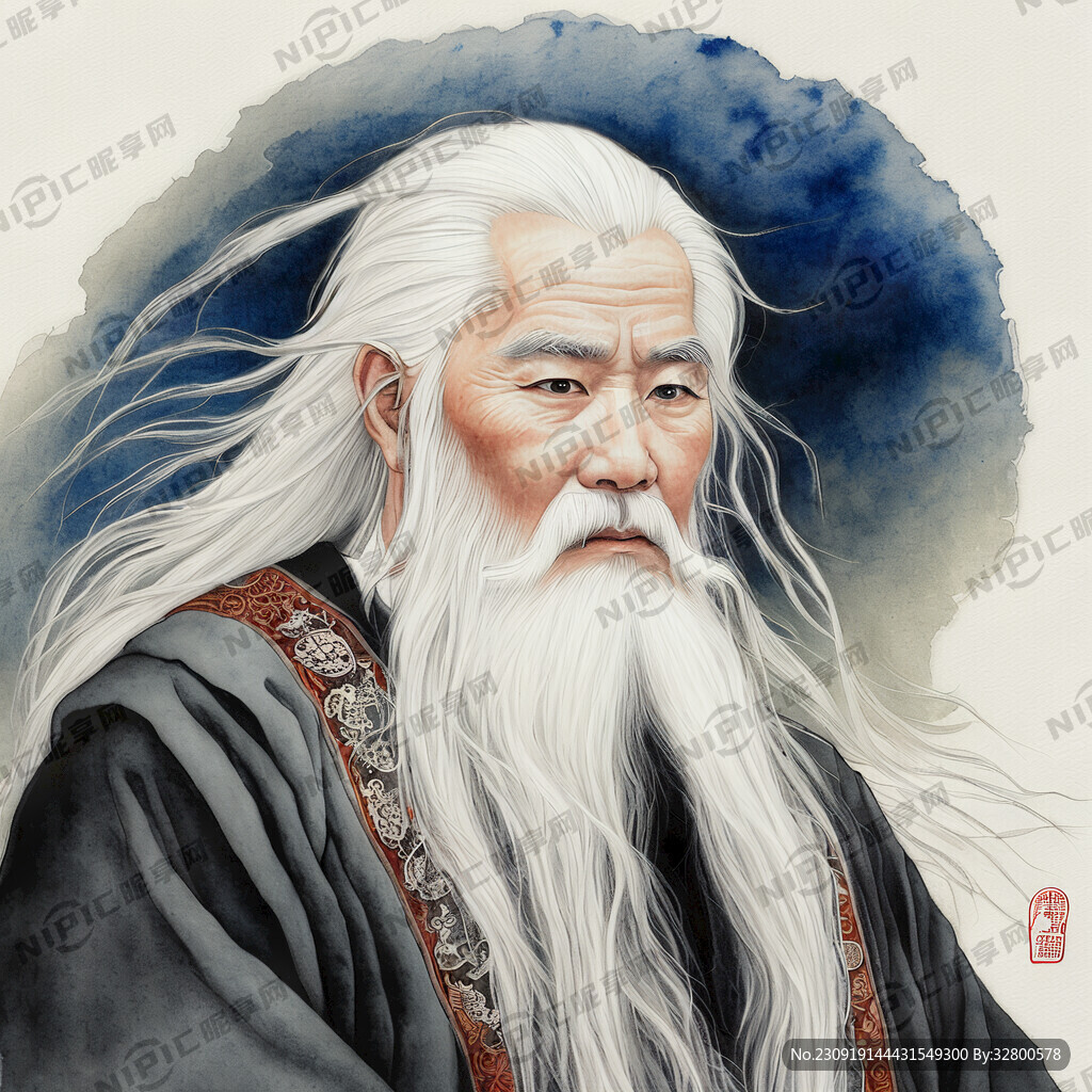 元始天尊 中國風(fēng) 中式繪畫
