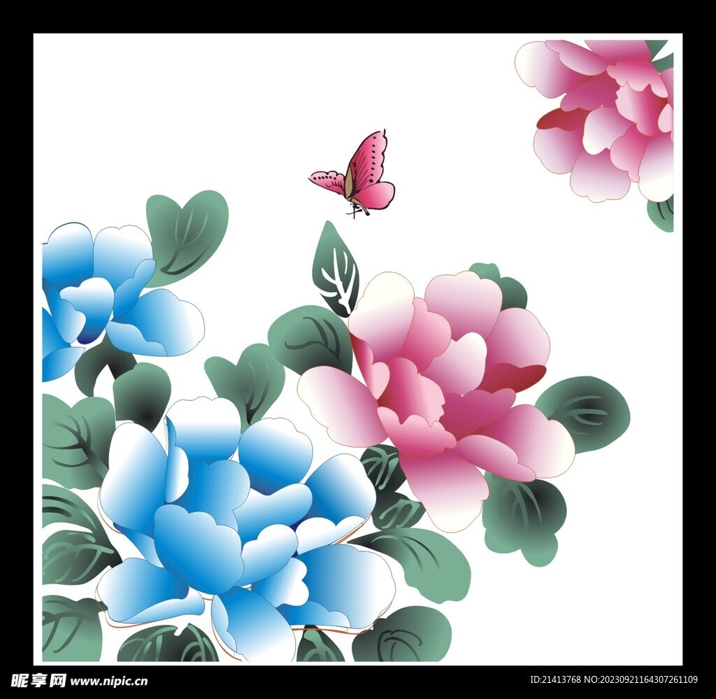 鮮花牡丹花 