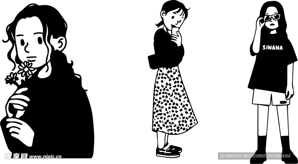 女孩 矢量