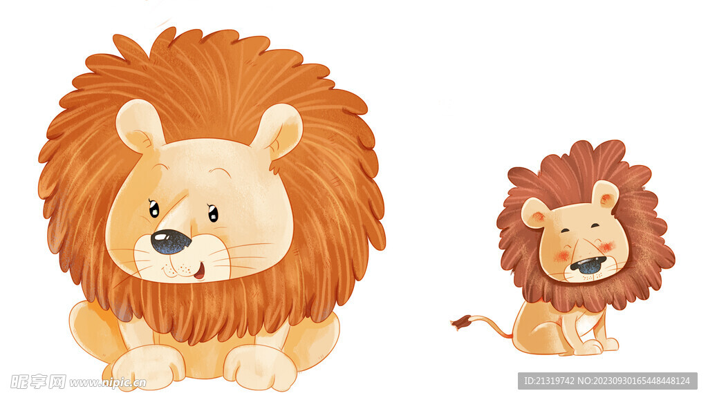 獅子插畫素材