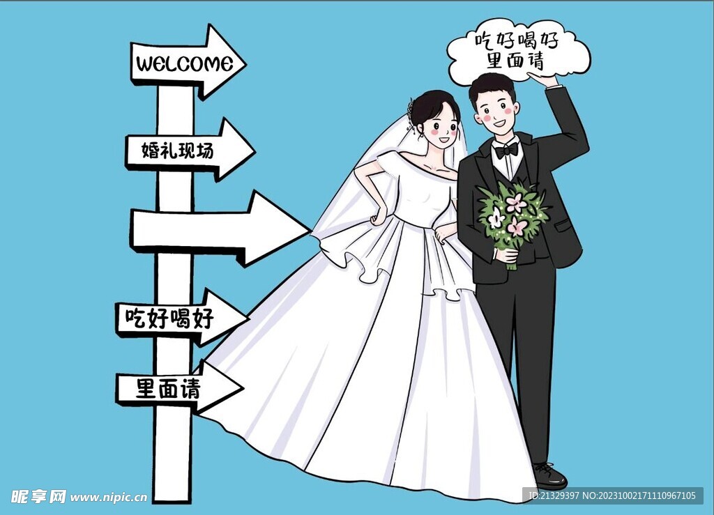 婚禮指示牌