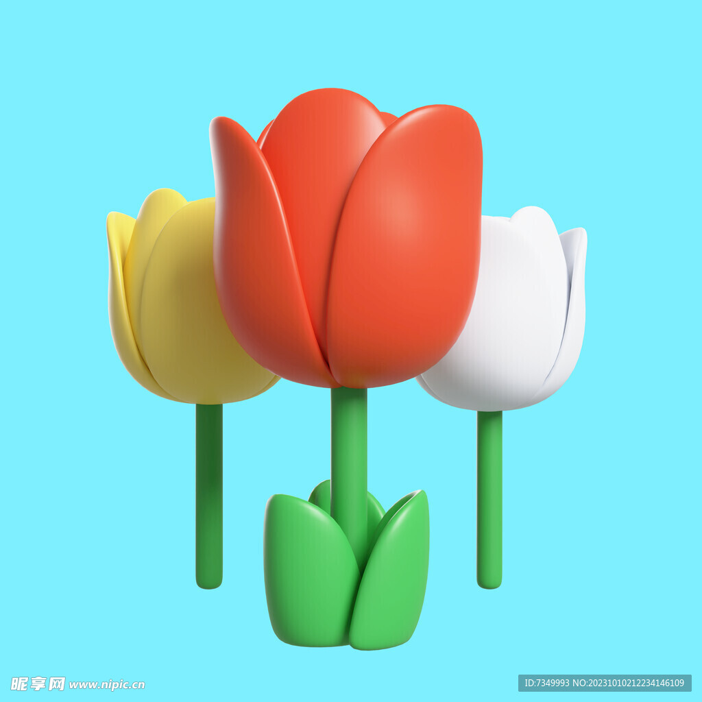 3D郁金香