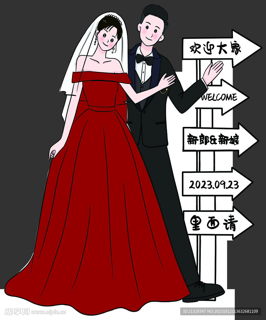 婚禮指示牌