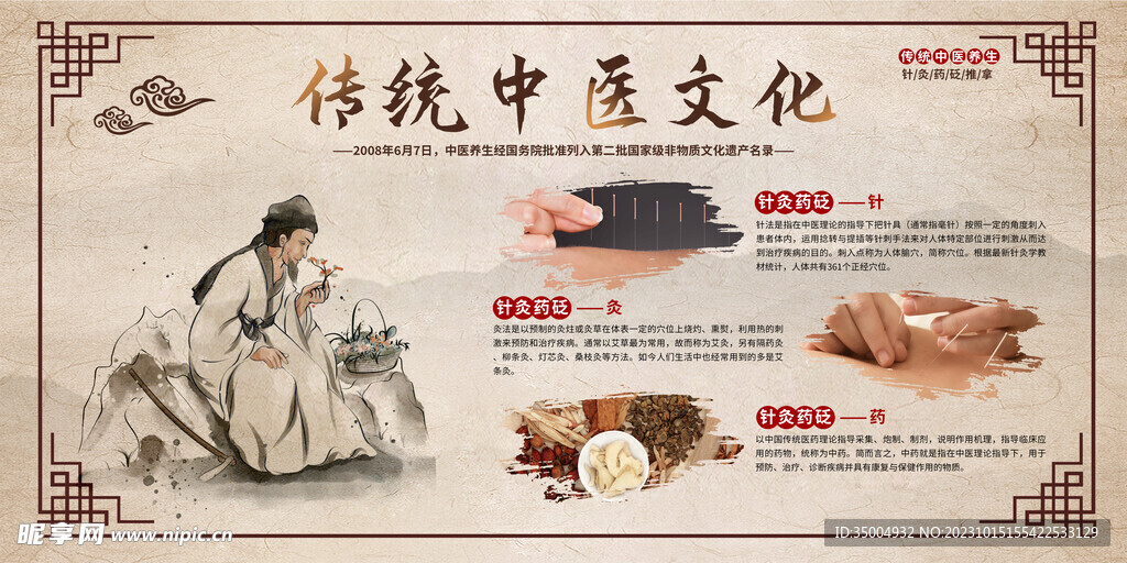 傳統中醫文化宣傳海報