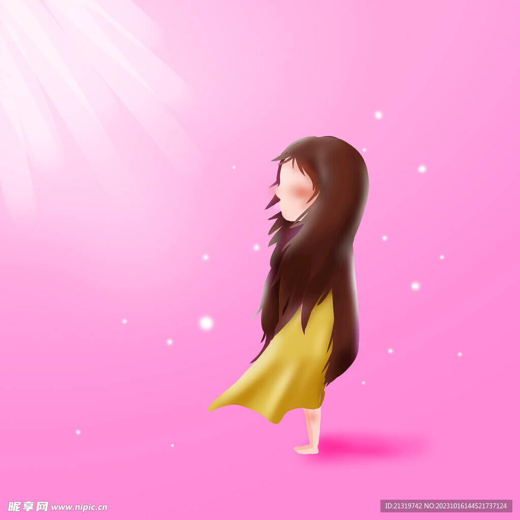 小女孩插畫