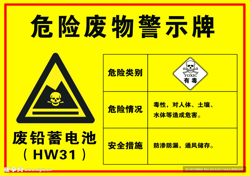 危險廢物警示牌
