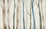 简约浅色森林抽象树干背景墙
