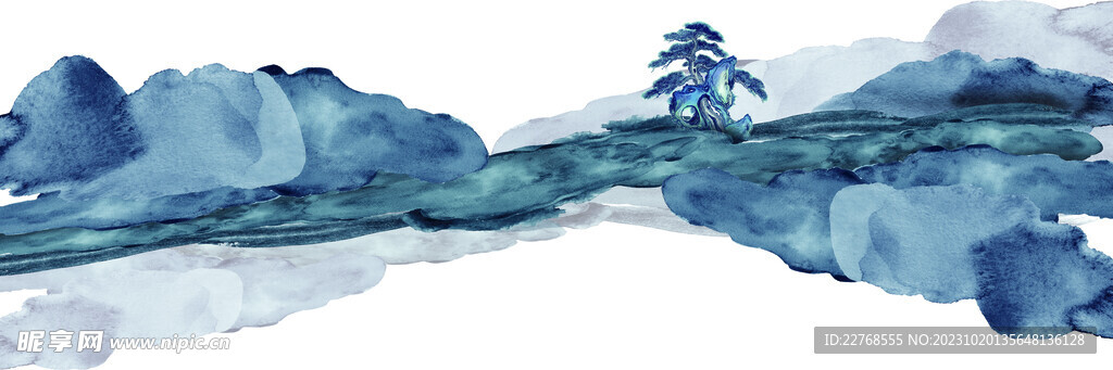 禪意山水畫 新中式山水