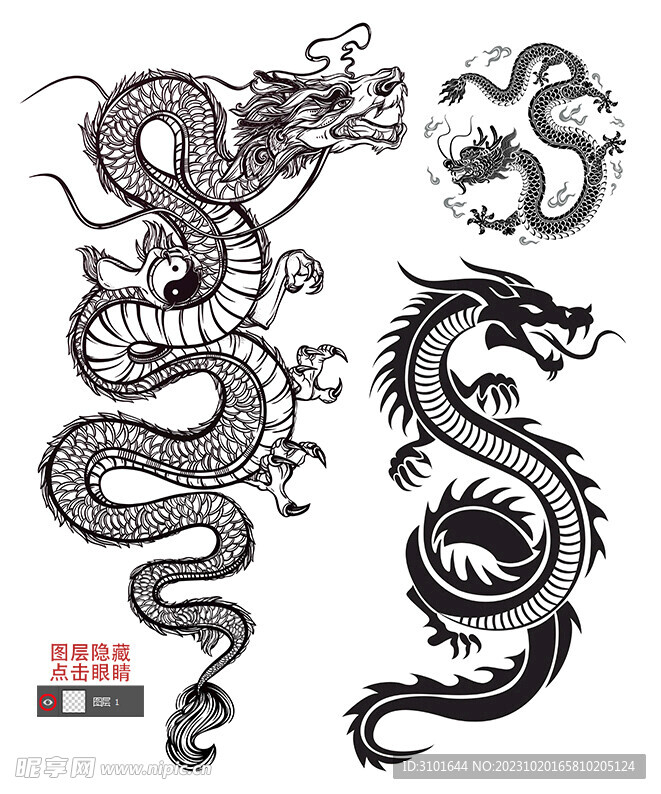 龍圖案