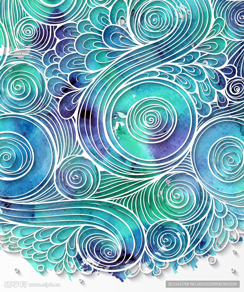 精美花紋背景 
