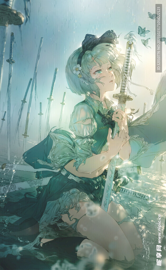 綠色美女