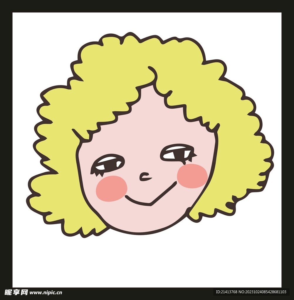 手繪卡通女孩