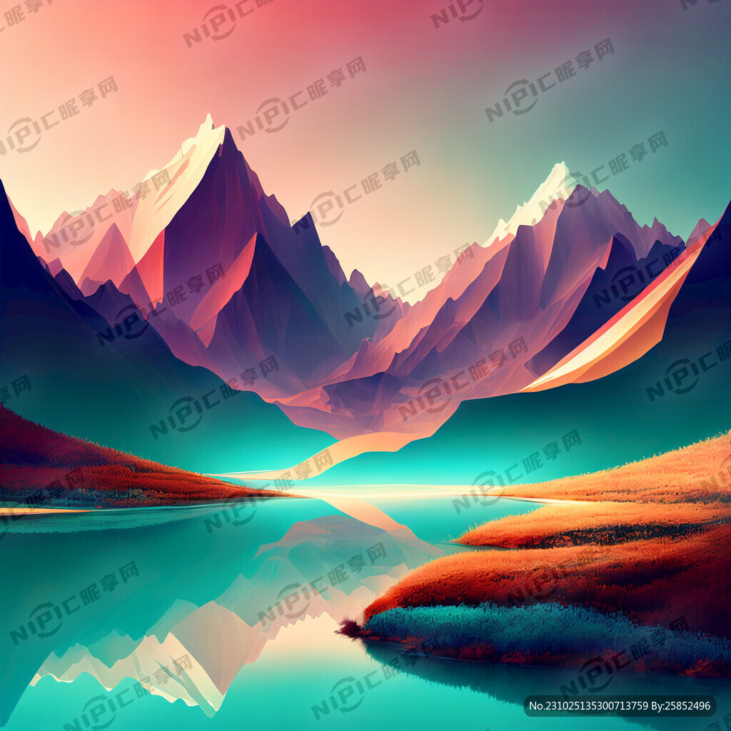 山水 意境 夢幻 優雅 抽象