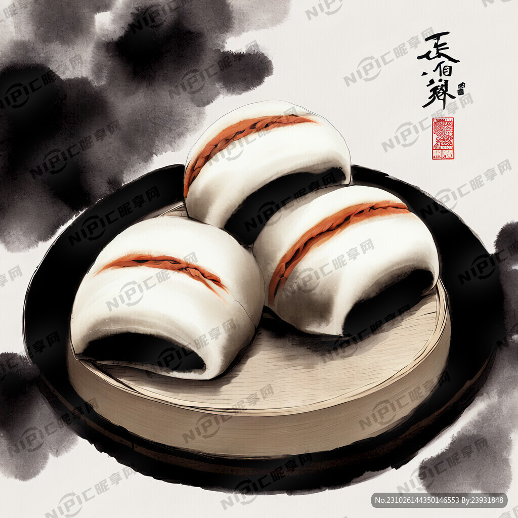 蒸饅頭插畫(huà)古風(fēng)